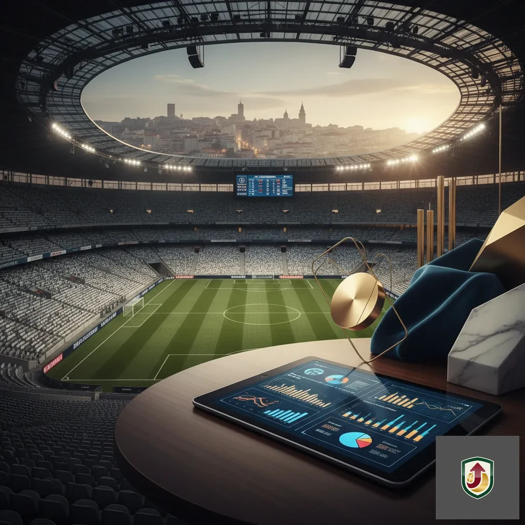Estatísticas de futebol e basquetebol num ecrã digital