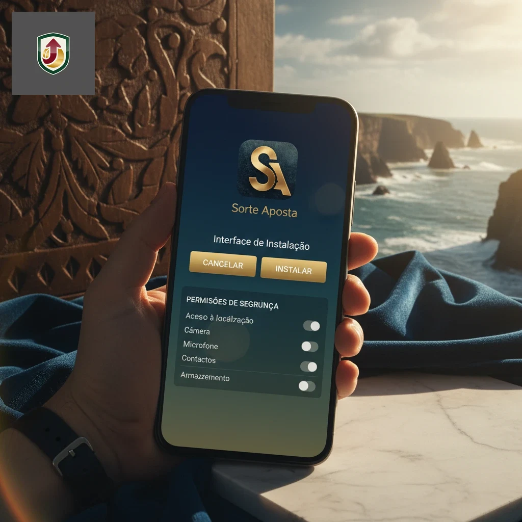 Ecrã de instalação do ficheiro APK e configuração de permissões no telemóvel.