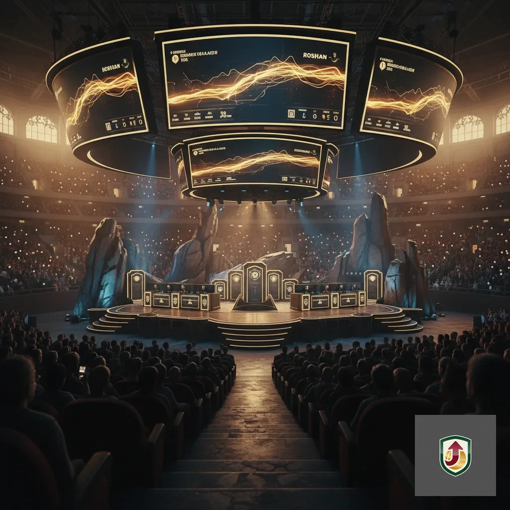 Transmissão em direto de confronto competitivo de Dota 2