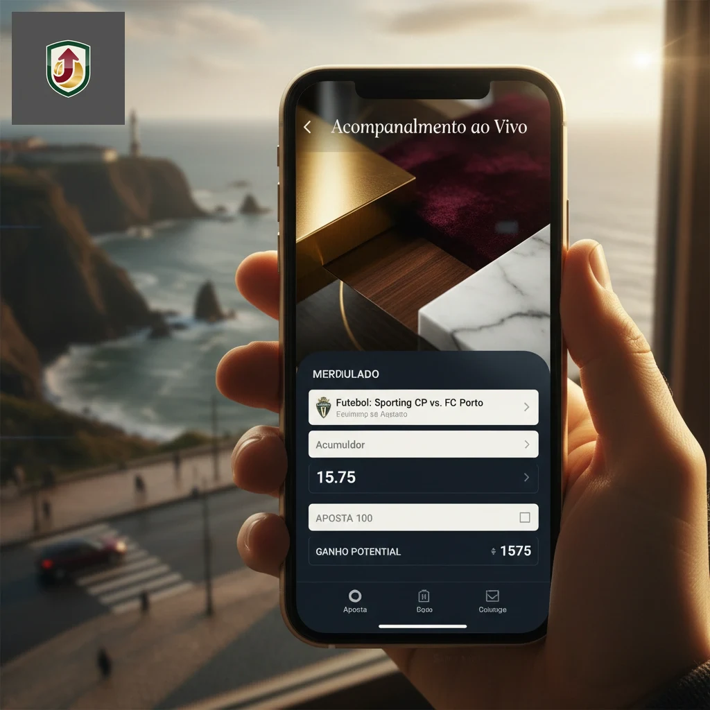 Ecrã de apostas ao vivo com gráfico de jogo de futebol e atualização de quotas