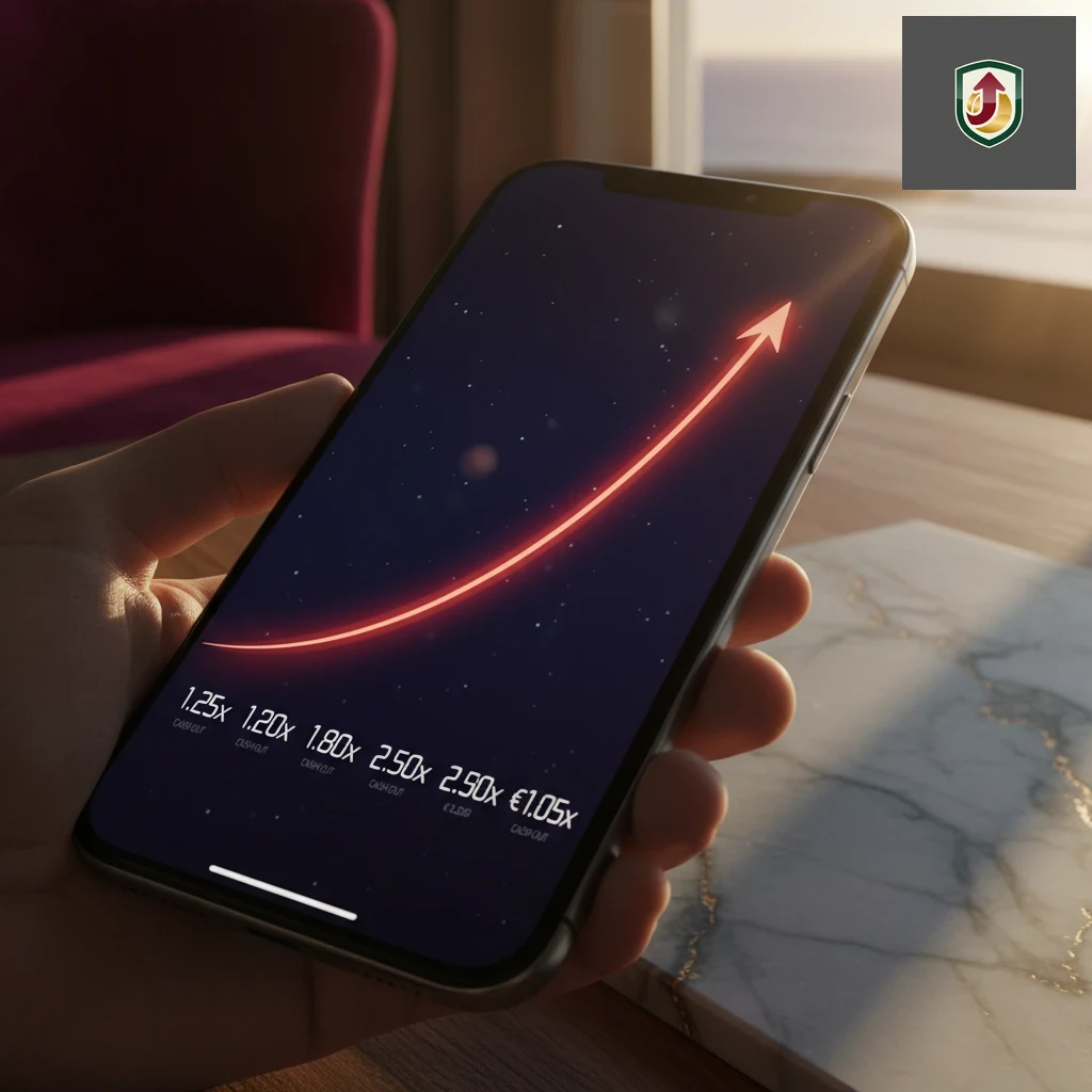 Interface do jogo Aviator da Spribe no smartphone