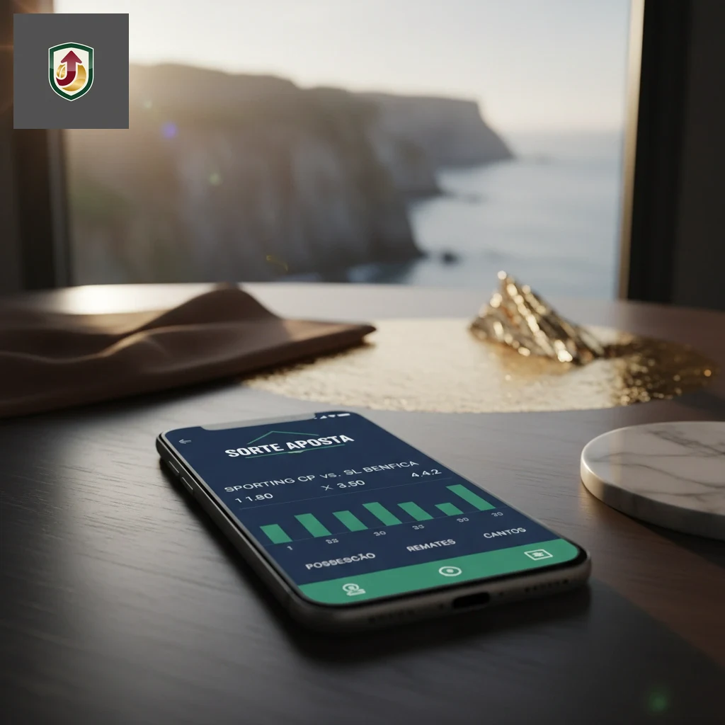 A modern Android smartphone displaying live sports scores and statistical charts on a clean wooden desk.